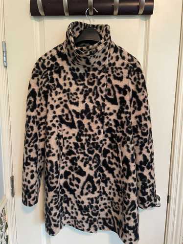 Ann Taylor Vintage Animal Print Car Coat (XS) |…