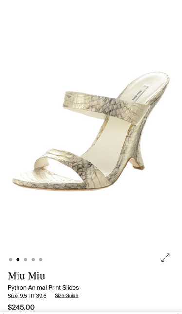 Miu Miu Python print sandals