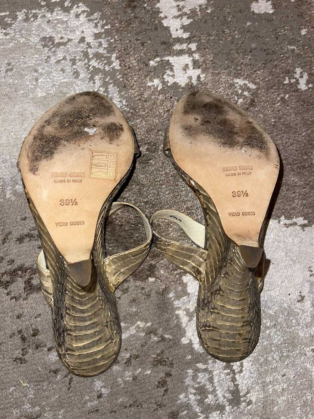 Miu Miu Python print sandals - image 4