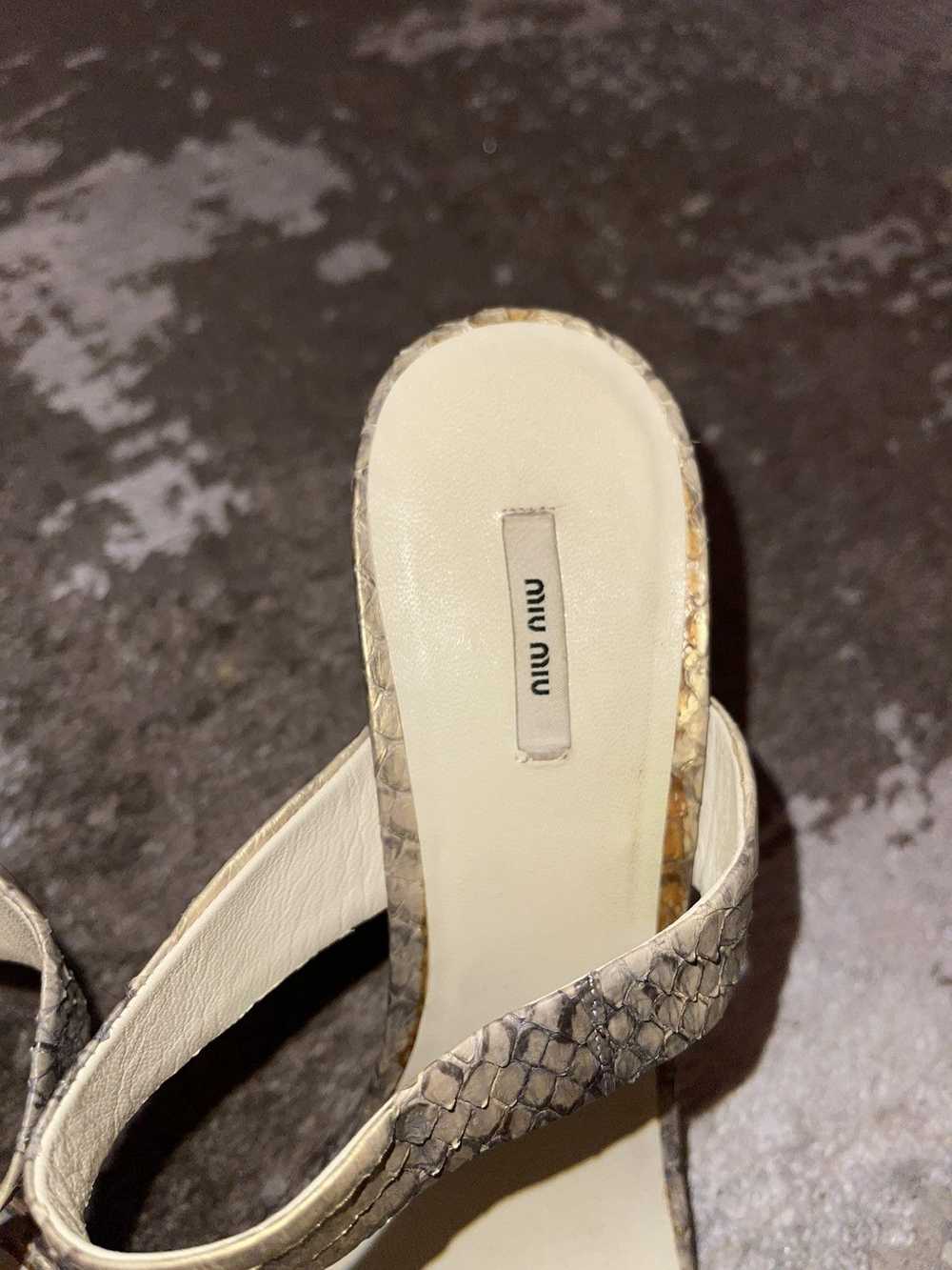 Miu Miu Python print sandals - image 5