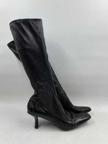 Authentic Prada Black Leather High Knee Boots W 9 - image 1