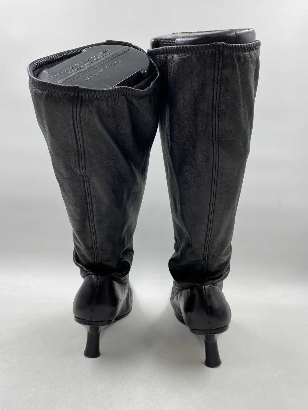 Authentic Prada Black Leather High Knee Boots W 9 - image 4