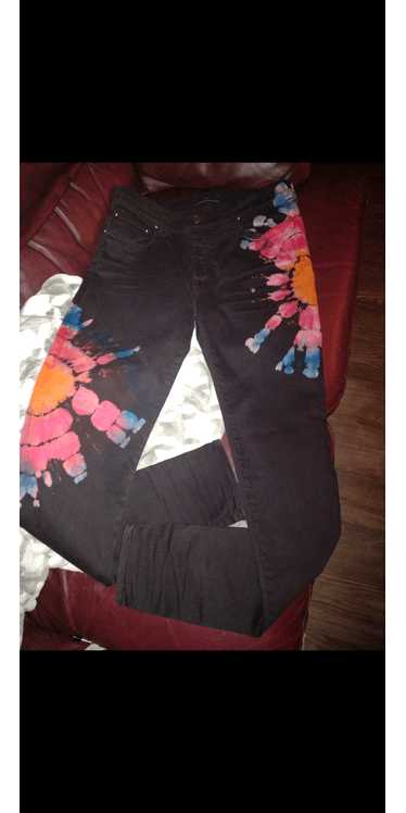 Amiri Amiri black tie dye skinny jeans