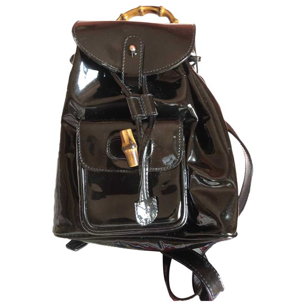 Gucci Bamboo patent leather backpack - image 1