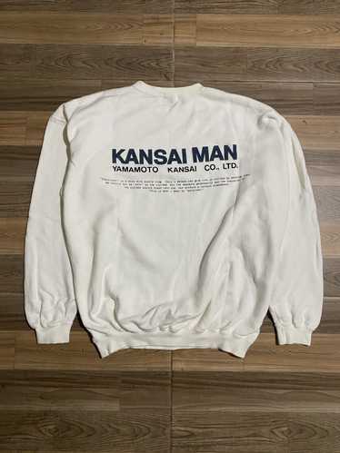 Vintage Kansai Sports Japan Blue Sweatshirt store Large 90s Kansai Yamamoto Designer Jumper Kansai Homme Yohji Sweater Kansai Crewneck Size L