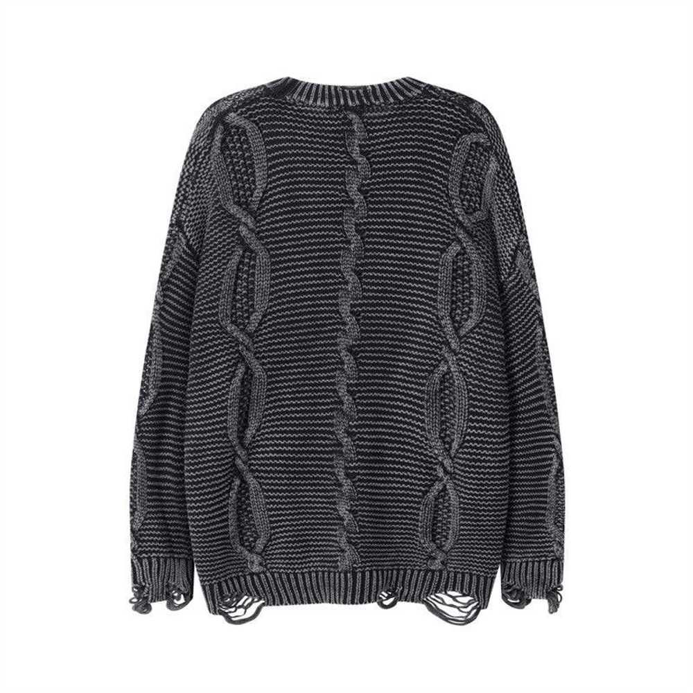 Coloured Cable Knit Sweater × Streetwear y2k Styl… - image 2