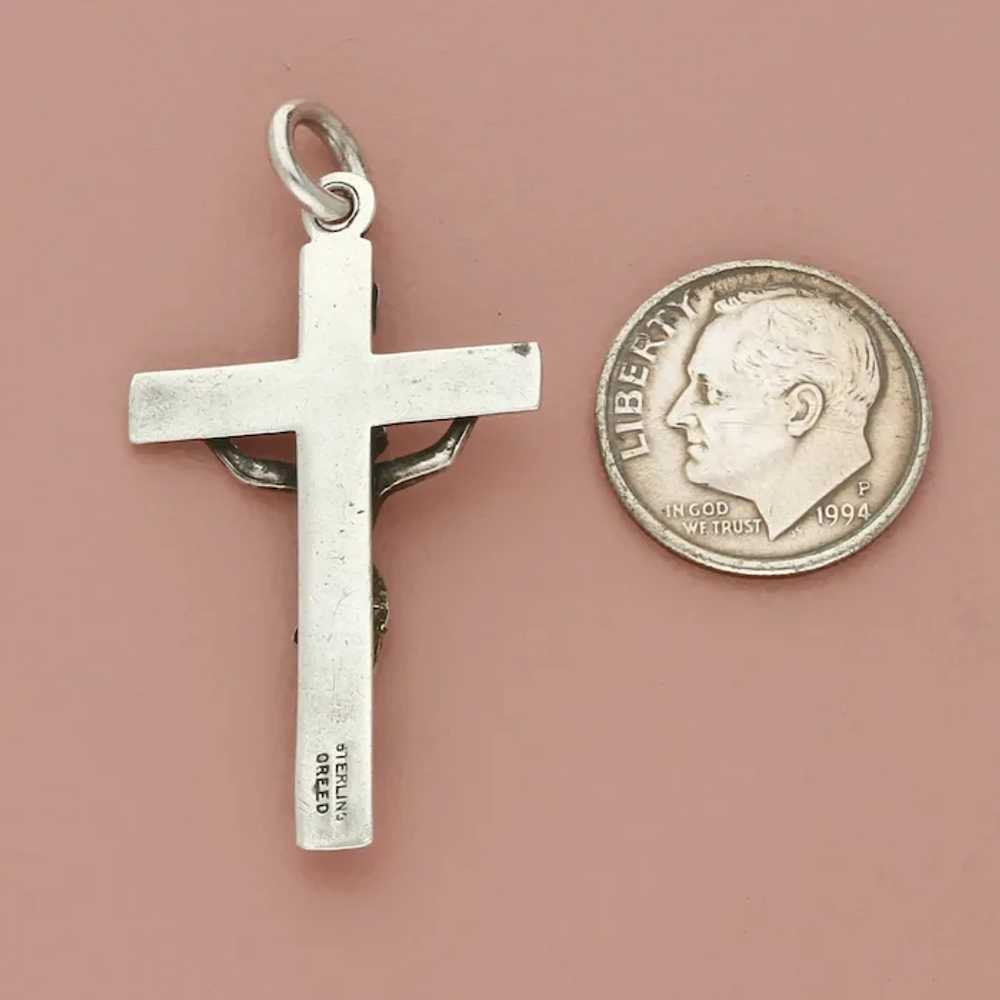 Creed Sterling Silver Vintage Jesus Christ Crucif… - image 3