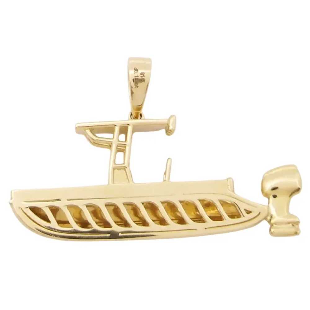 0.19ctw Diamond Custom Open Fisherman Boat Pendan… - image 7