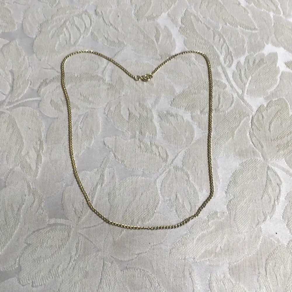 Gold Tone Chain Necklace 17 1/2" - image 2