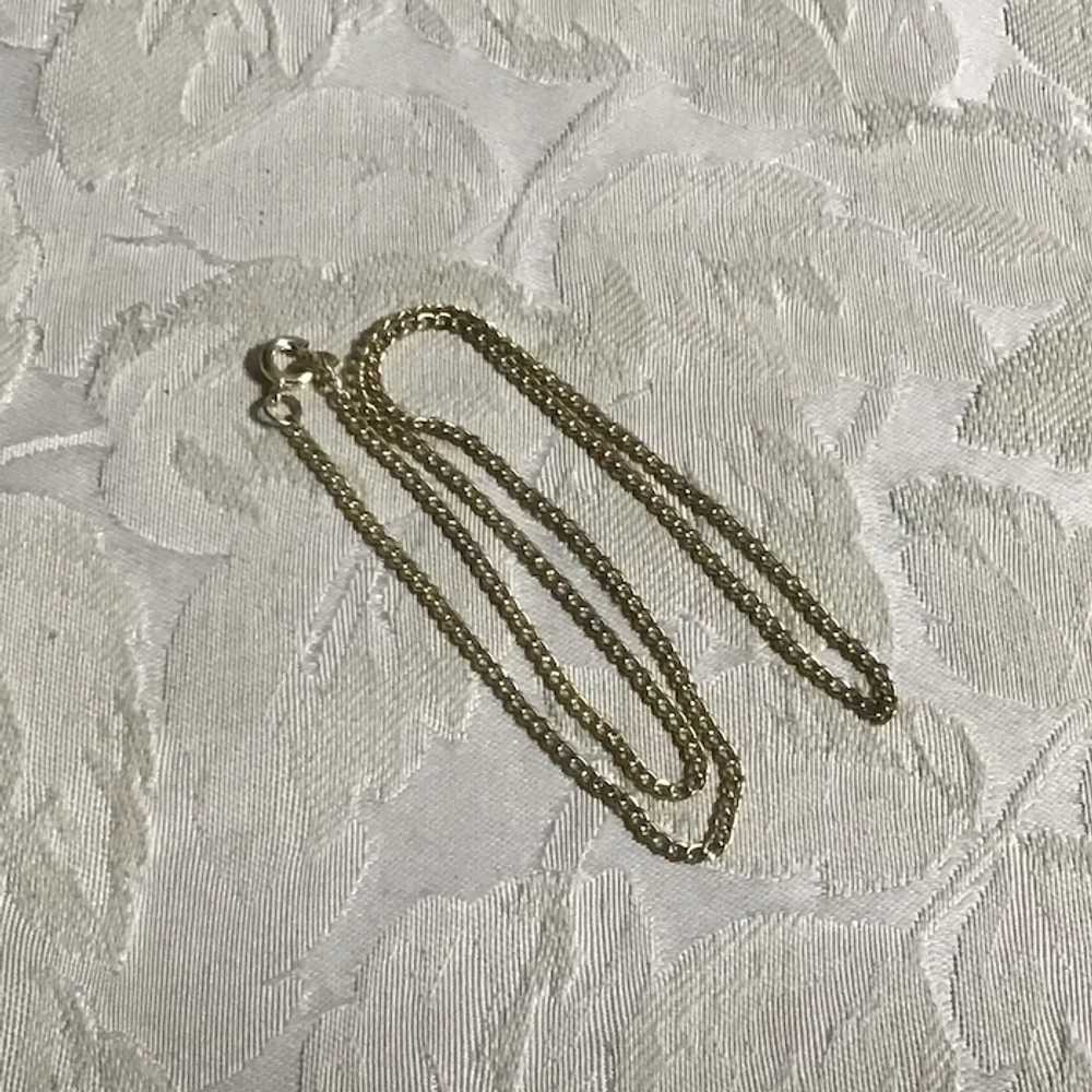 Gold Tone Chain Necklace 17 1/2" - image 3