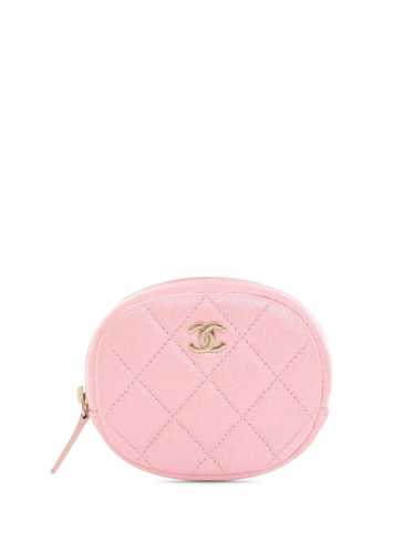 CHANEL Pre-Owned 2019 Quilted Caviar Zip Around co