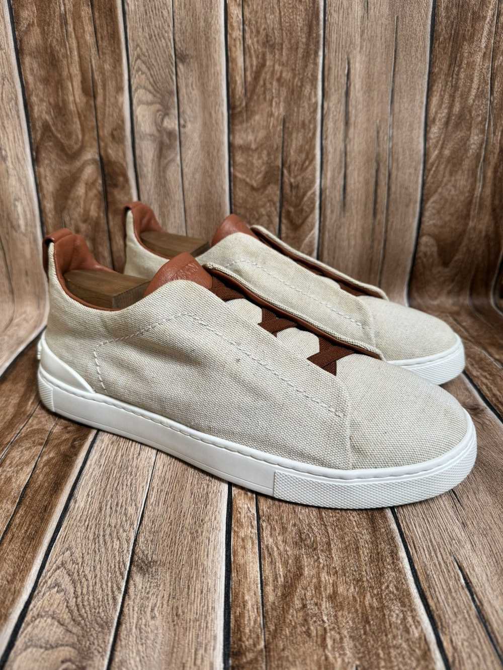 Ermenegildo Zegna Canvas triple stitch sneakers - image 2