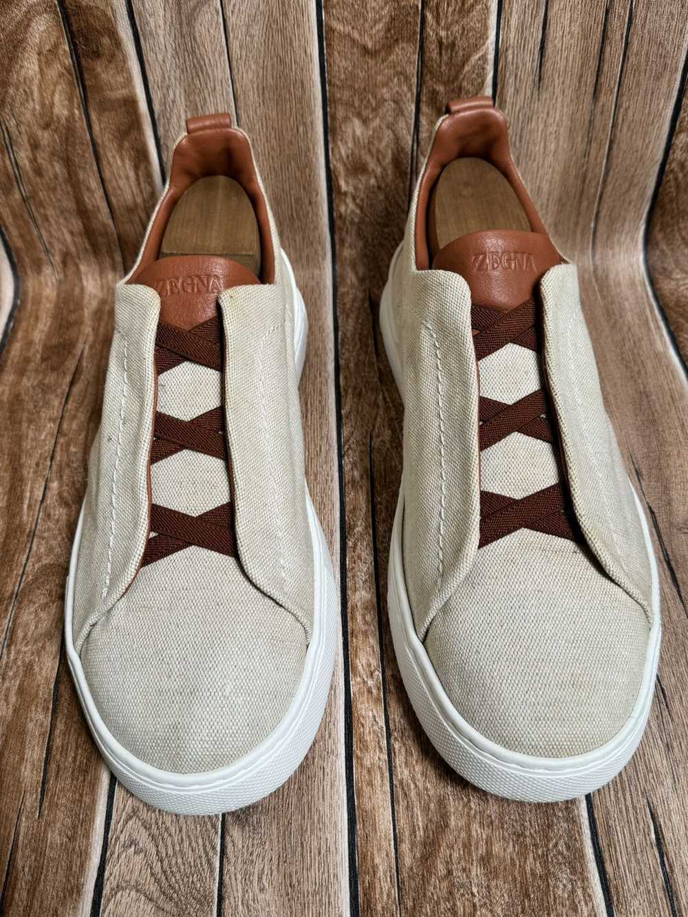 Ermenegildo Zegna Canvas triple stitch sneakers - image 3