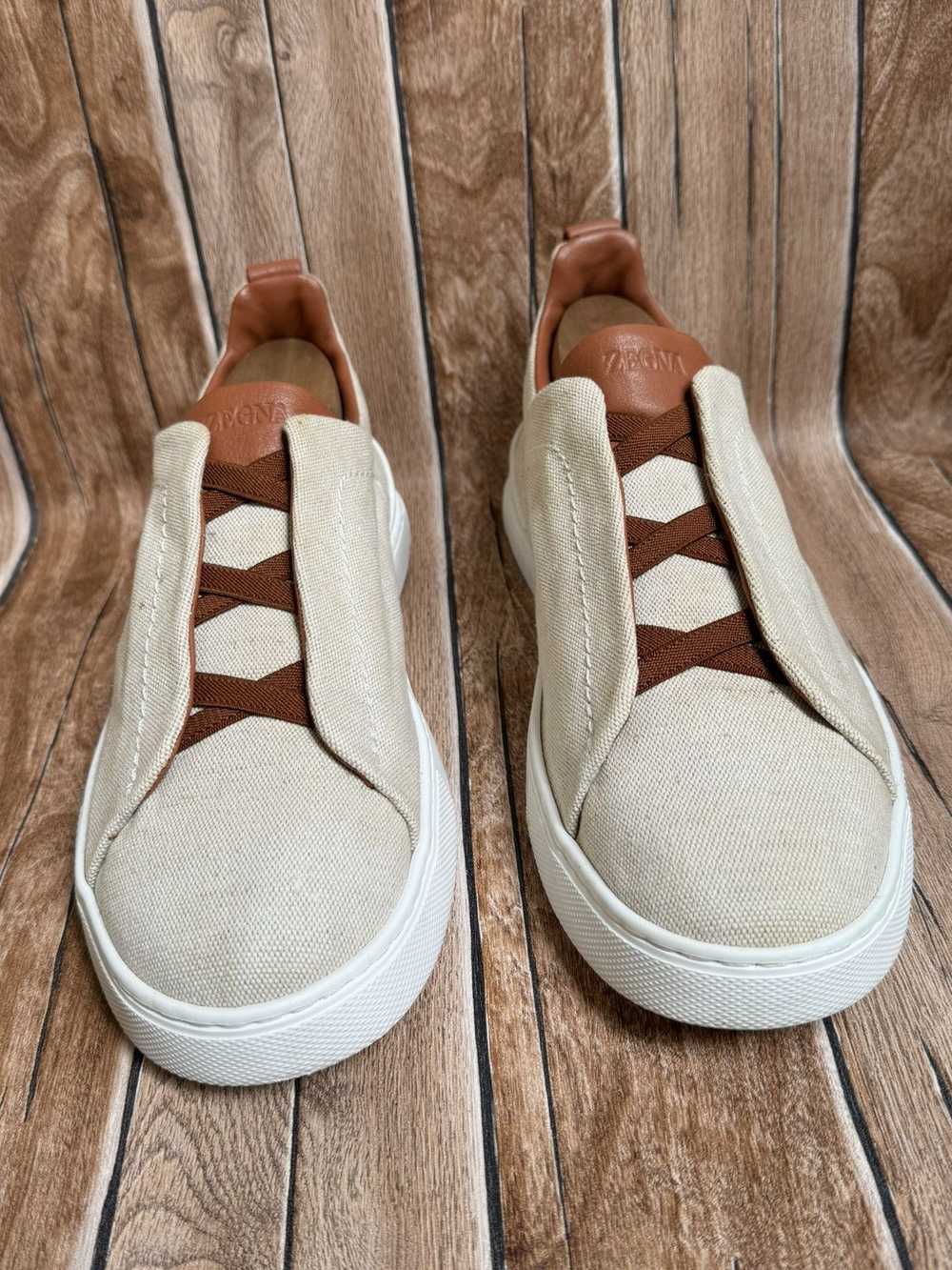 Ermenegildo Zegna Canvas triple stitch sneakers - image 4