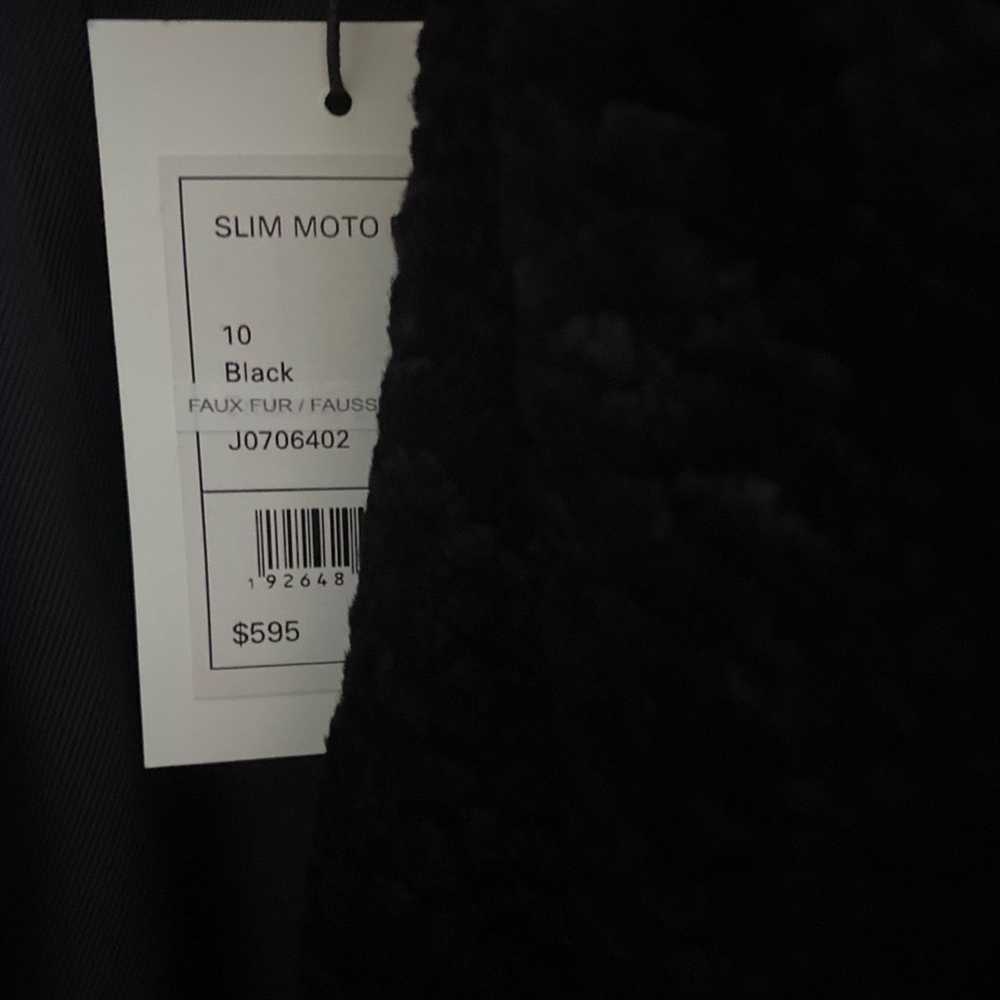 Theory Theory Faux Fur Slim Moto Jacket - image 4