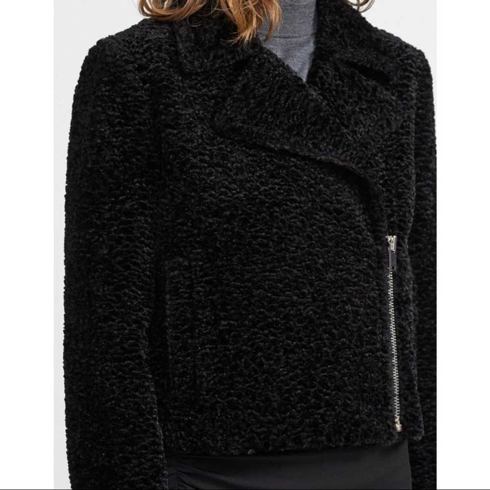 Theory Theory Faux Fur Slim Moto Jacket - image 6