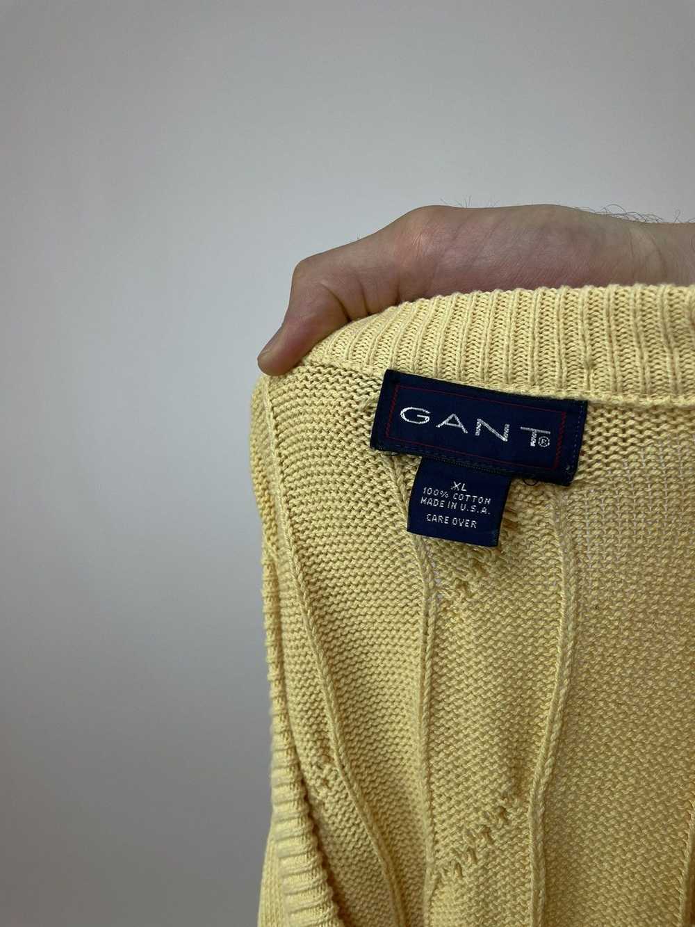 Gant × Streetwear × Vintage Gant Cotton Vest Cabl… - image 10