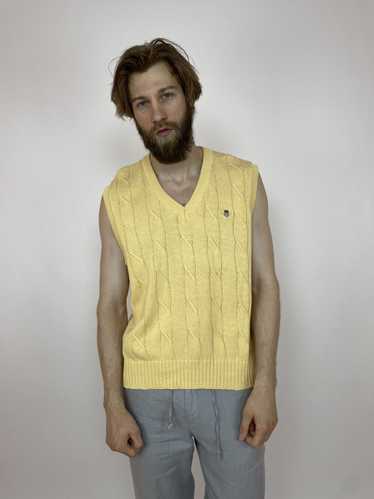 Gant × Streetwear × Vintage Gant Cotton Vest Cabl… - image 1