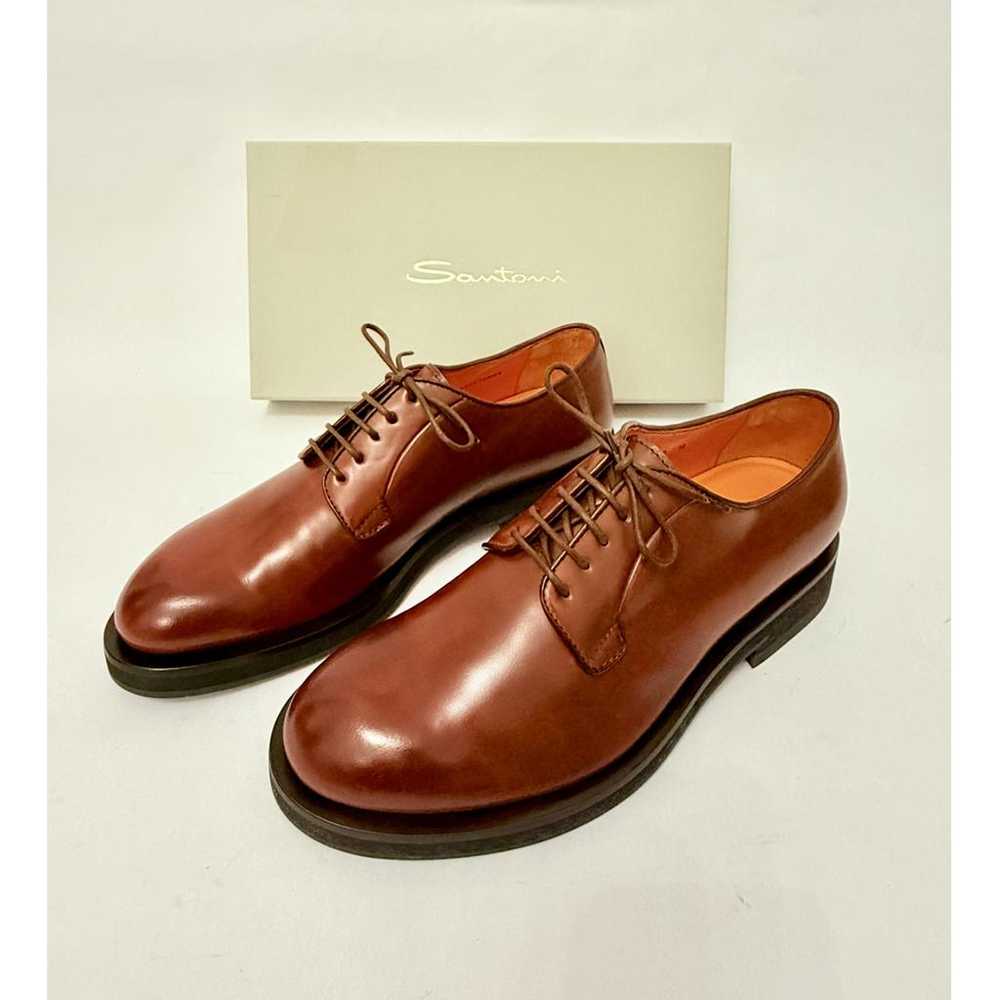 Santoni Leather lace ups - image 2