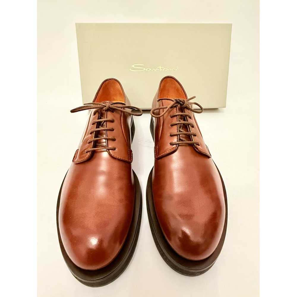 Santoni Leather lace ups - image 5