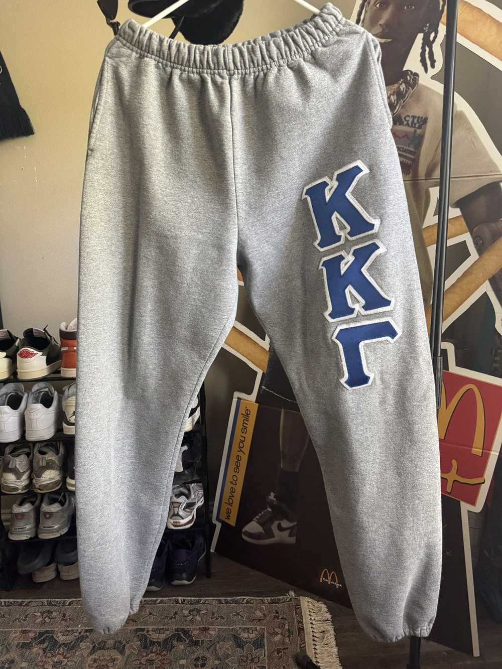 Collegiate Grey Sweatpant with Blue Lettering - image 1