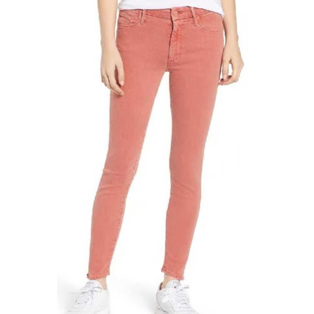 Mother Denim Mother High Waist Looker Crop Pink P… - image 2