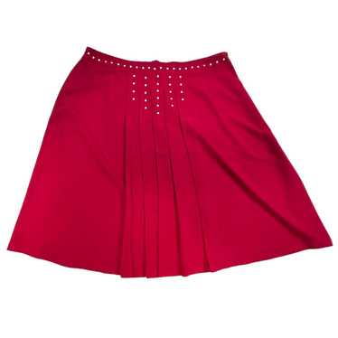 Designer Kate & Mallory Cranberry Red Front Pleat… - image 1