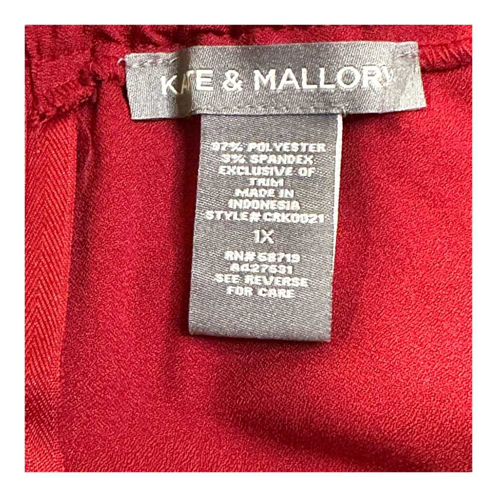 Designer Kate & Mallory Cranberry Red Front Pleat… - image 5