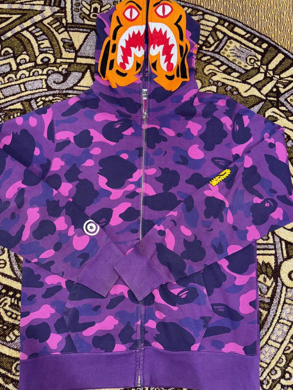 Bape Color Camo Tiger Full Zip Hoodie - image 1