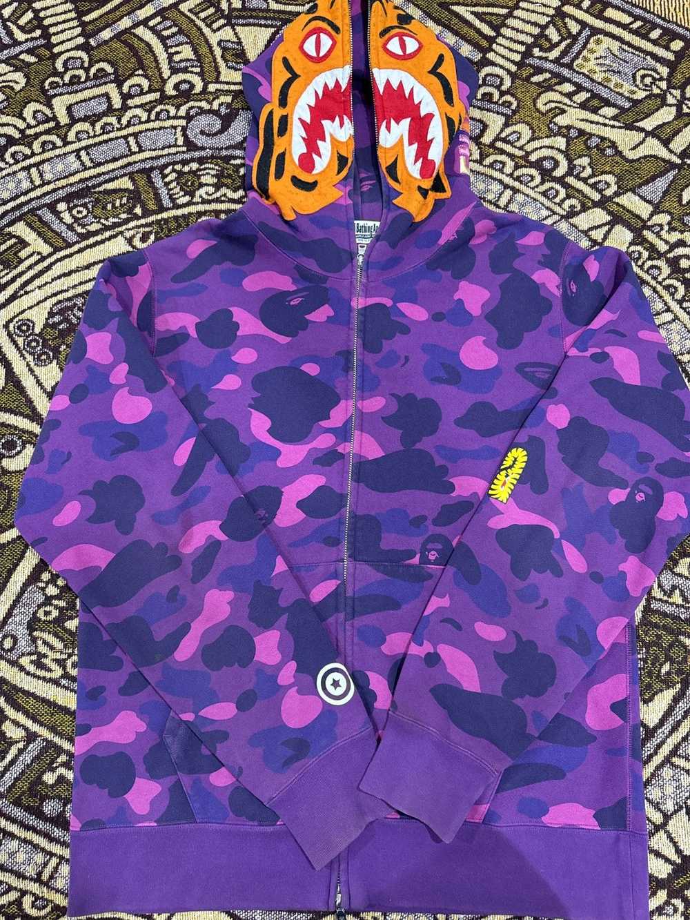 Bape Color Camo Tiger Full Zip Hoodie - image 2