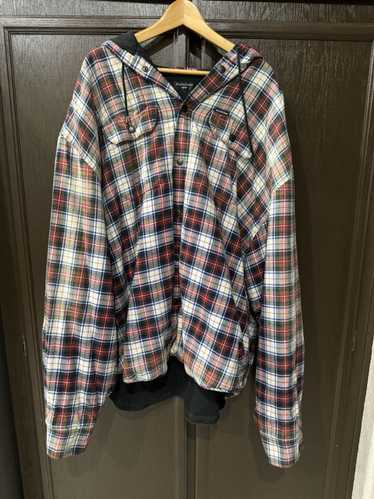 Balenciaga Hooded Flannel Jacket