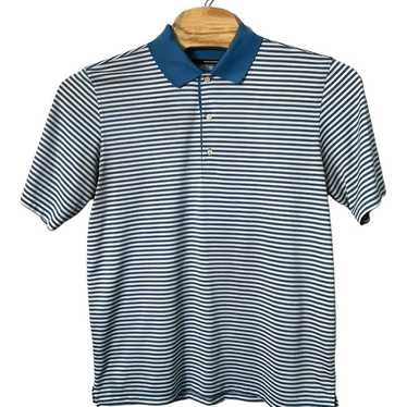 Greg Norman Blue Striped Greg Norman Polo Shirt -… - image 1