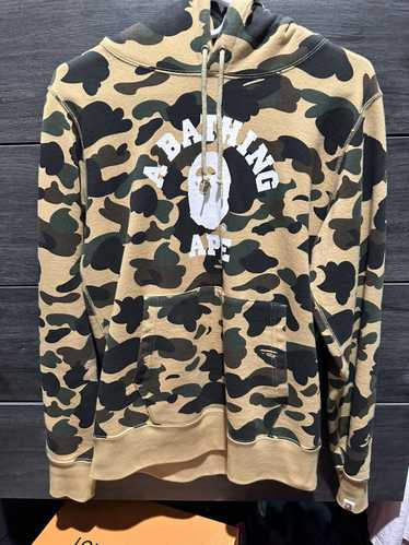 Bape 1st camo college wide pullover hoodie online