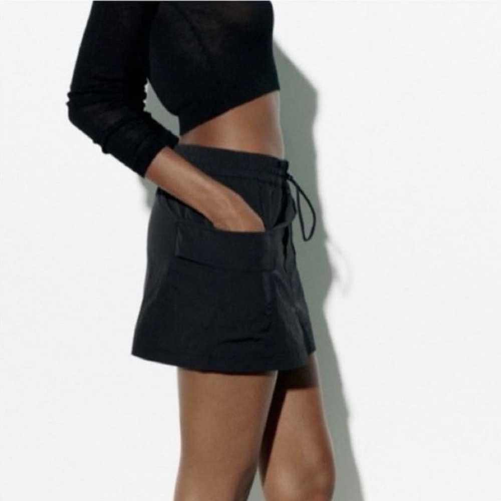 Zara Zara Y2K mini cargo skort black size S nylon - image 1