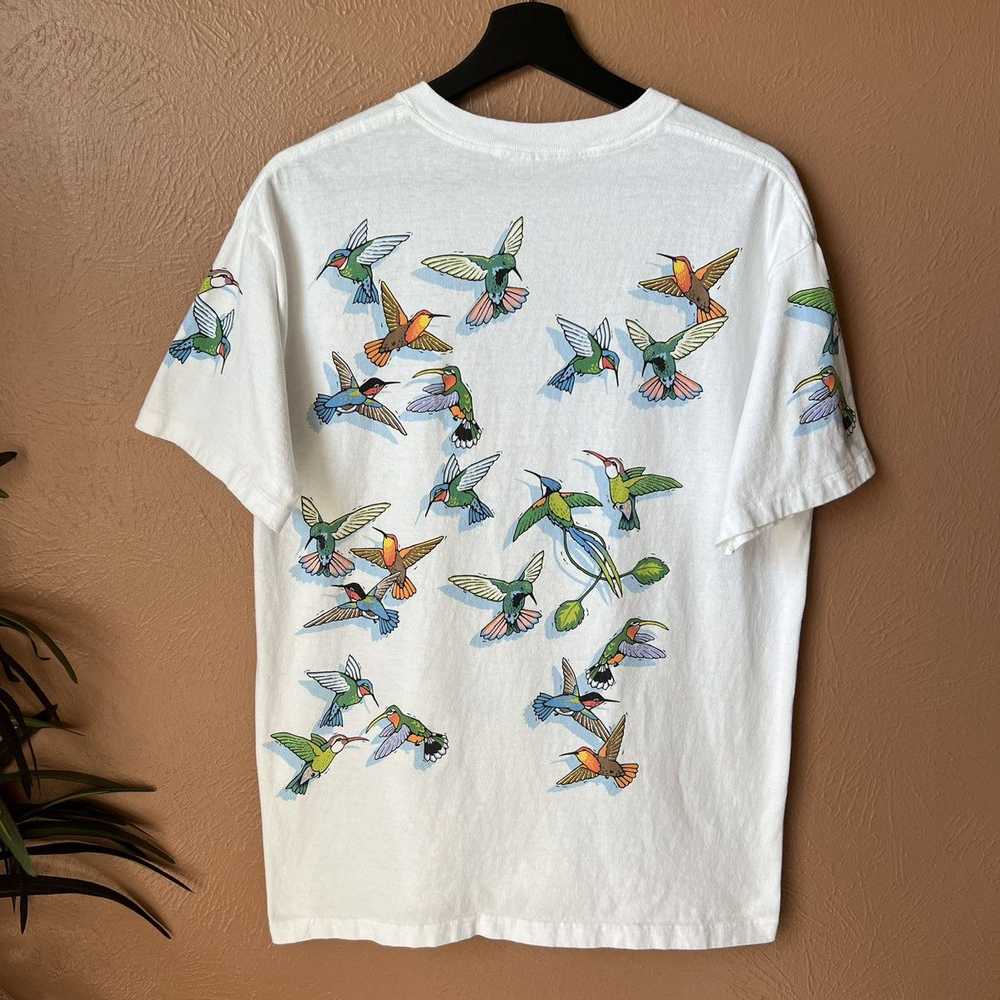 Vintage Vintage Hummingbirds All Over Print AOP T… - image 4