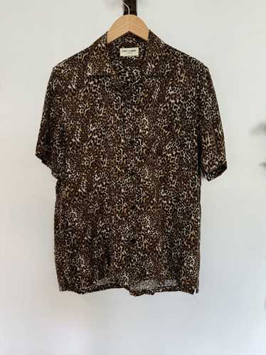 Saint Laurent Paris SS15 Leopard Viscoe Shirt