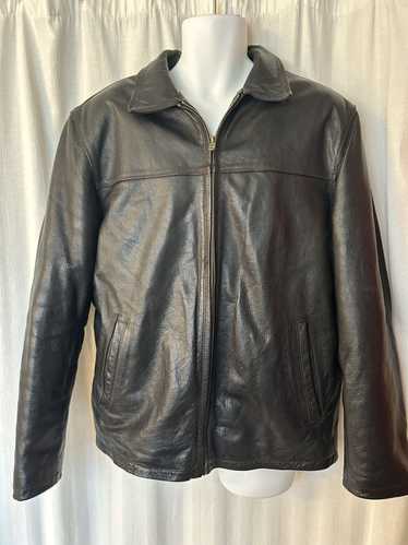 Columbia Jacket: columbia leather coat with quilte