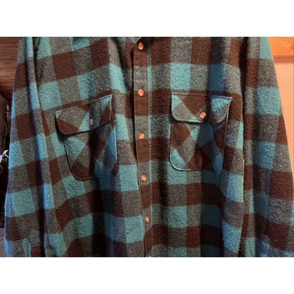 Sundays Sundays VTG Men’s XL Wool Blend Blue Plai… - image 4