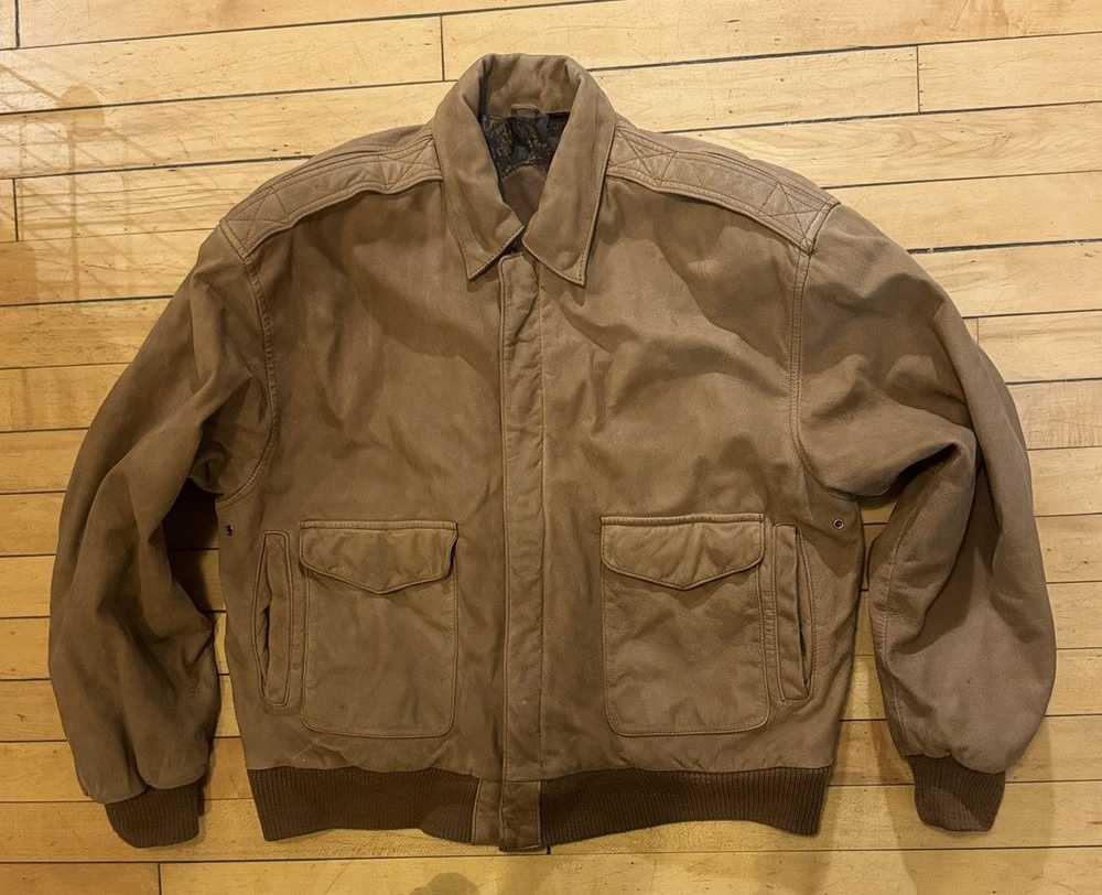 Bomber Jacket × Leather Jacket × Vintage Vintage … - image 1