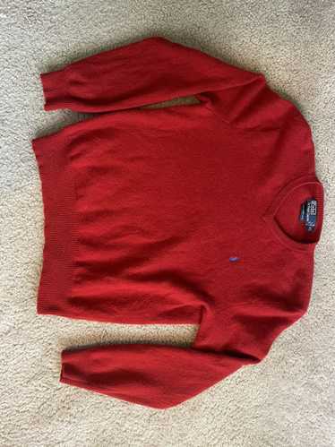 Polo Ralph Lauren polo V-neck sweater 100% lambs … - image 1