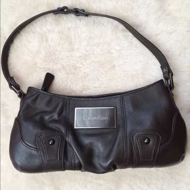 NWOT Vintage Calvin Klein Brown Leather Hobo