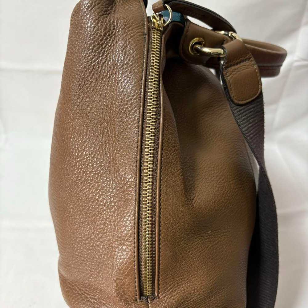 FURLA 2way Leather Bag Brown Tote Shoulder - image 4