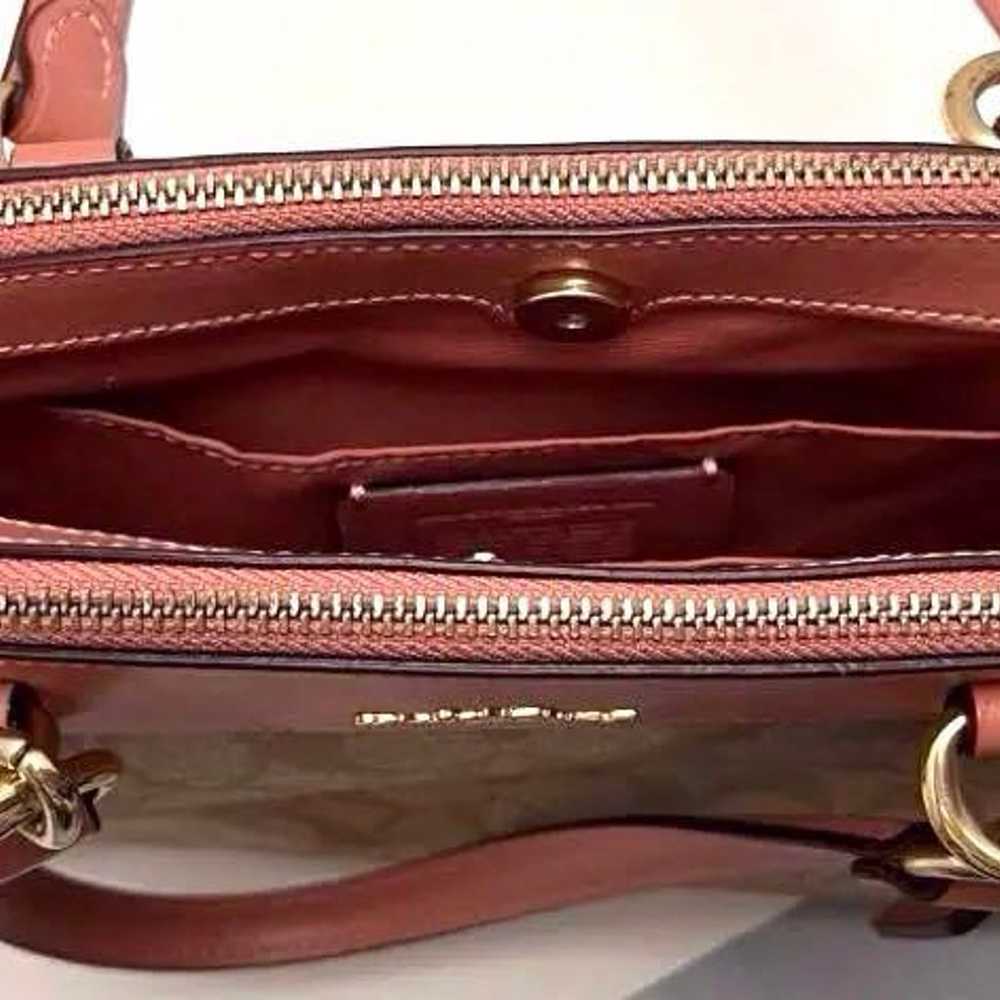 Coach Signature Handbag Beige/Pink - image 10