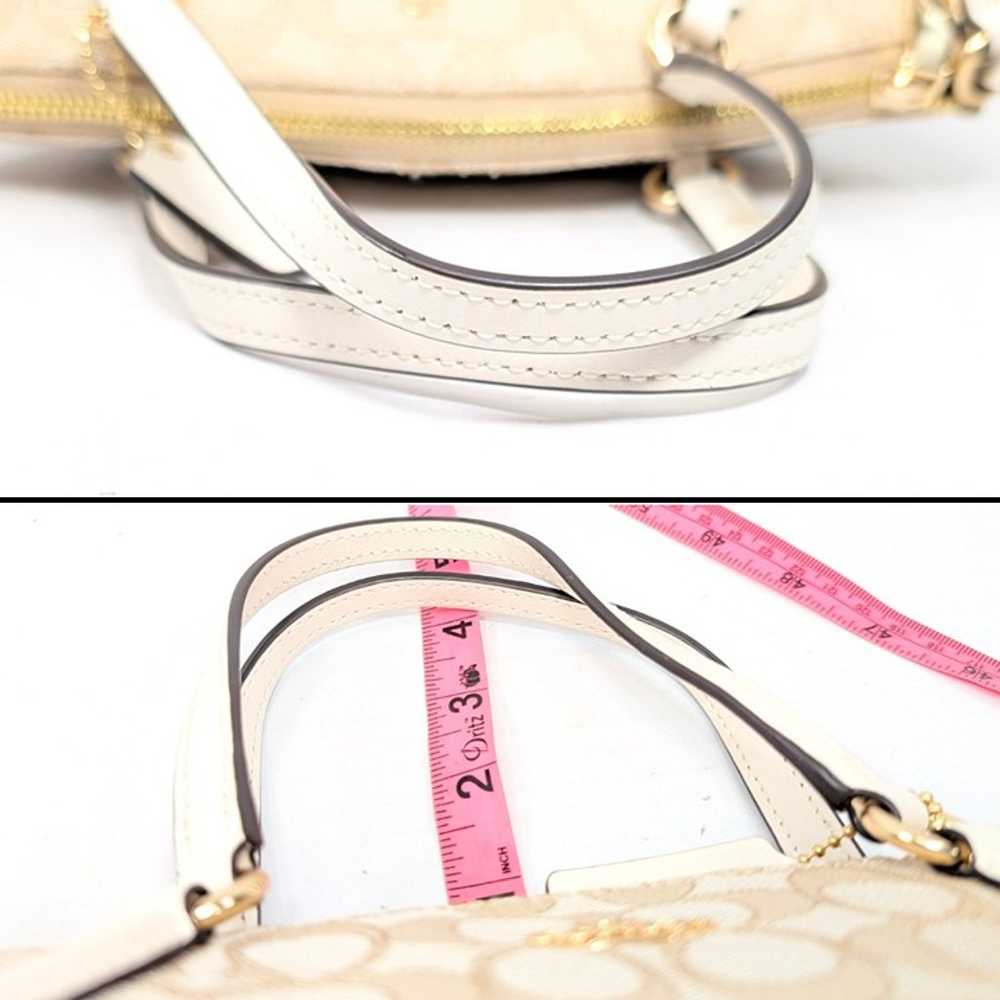 Coach Signature Mini Kelsey Canvas Jacquard White… - image 6