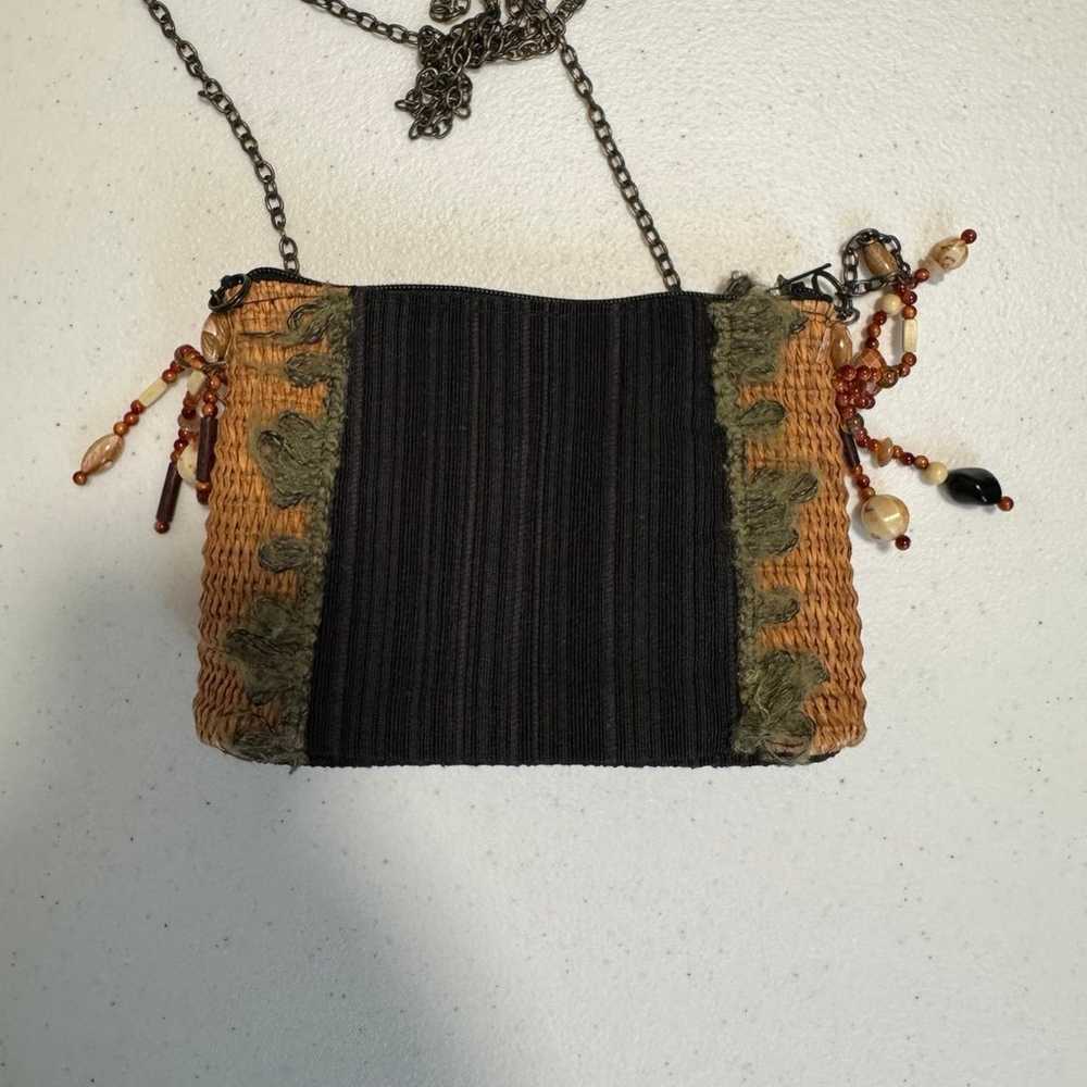 Mary Frances Small Wood Hand Bag Purse Jeweled Or… - image 8