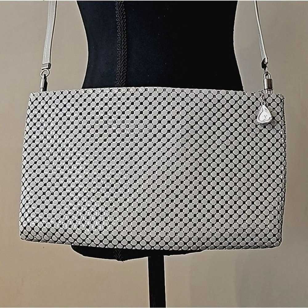 Vintage glam enameled mesh shoulder bag or crossb… - image 1