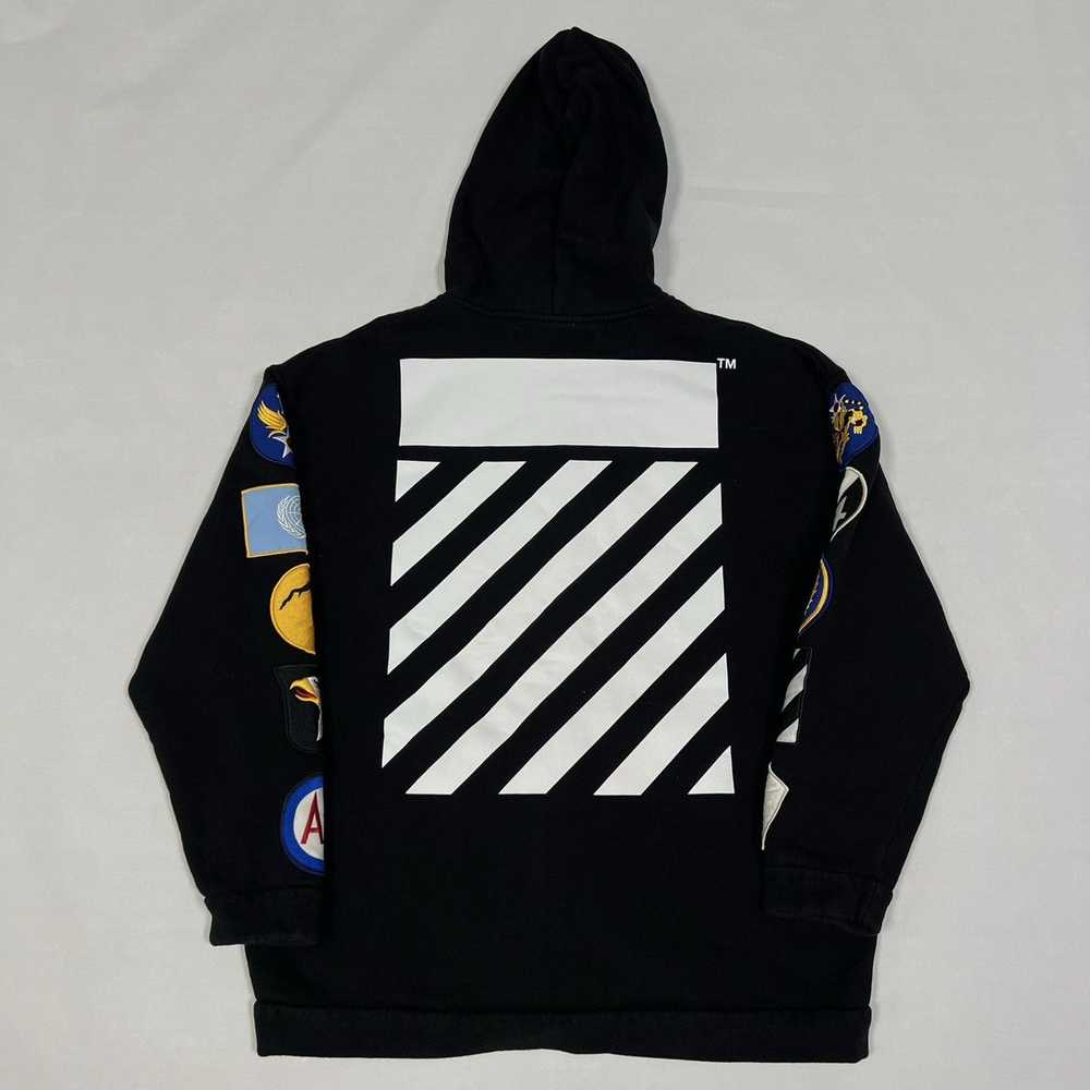 Off-White OFF-WHITE Multi Patches Zip-Up Hoodie - image 5