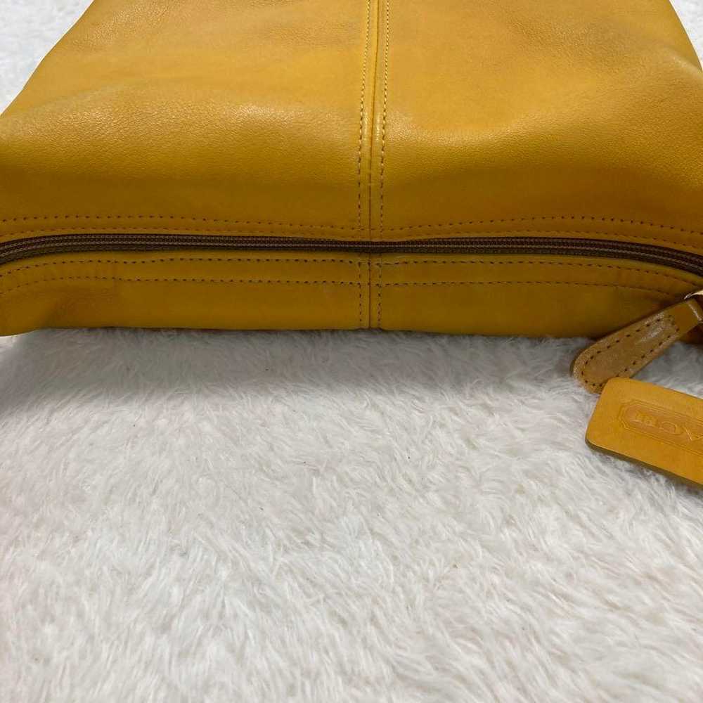 Rare color COACH Old Coach one-shoulder bag Yello… - image 4