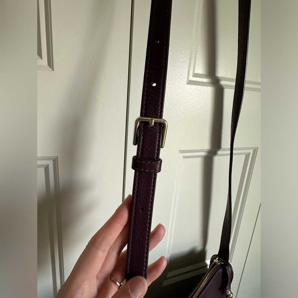 Kate Spade Pebble Leather Crossbody Plum Burgundy - image 7