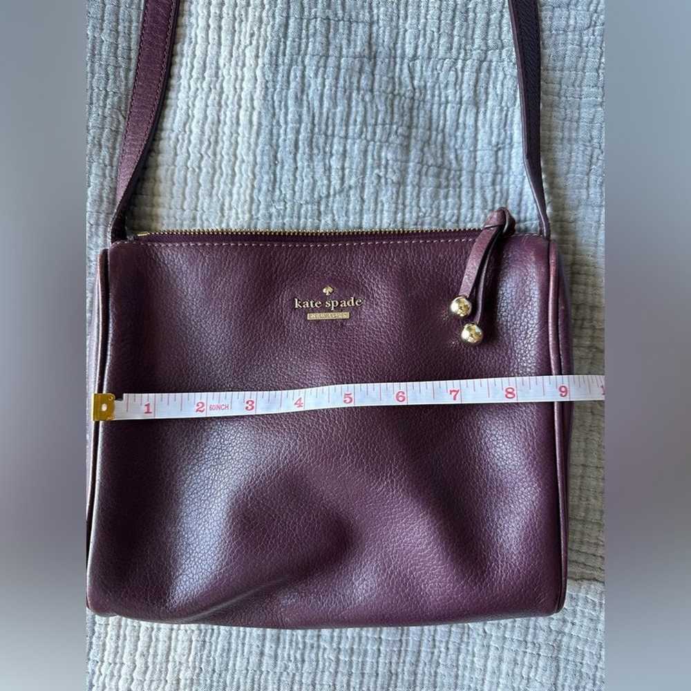 Kate Spade Pebble Leather Crossbody Plum Burgundy - image 8